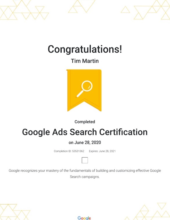 Google Ads Certified Professional