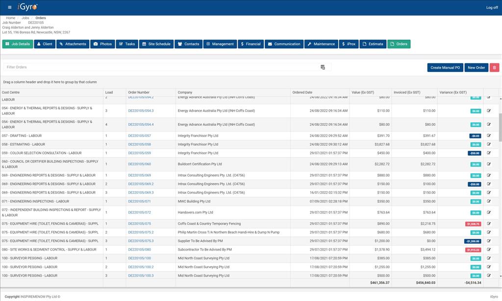 igyro purchase orders invoice variance